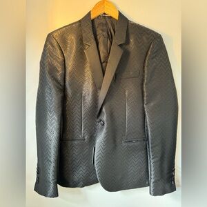 Emporio Armani Jacket Black Pattern NY VIP RARE US 40R